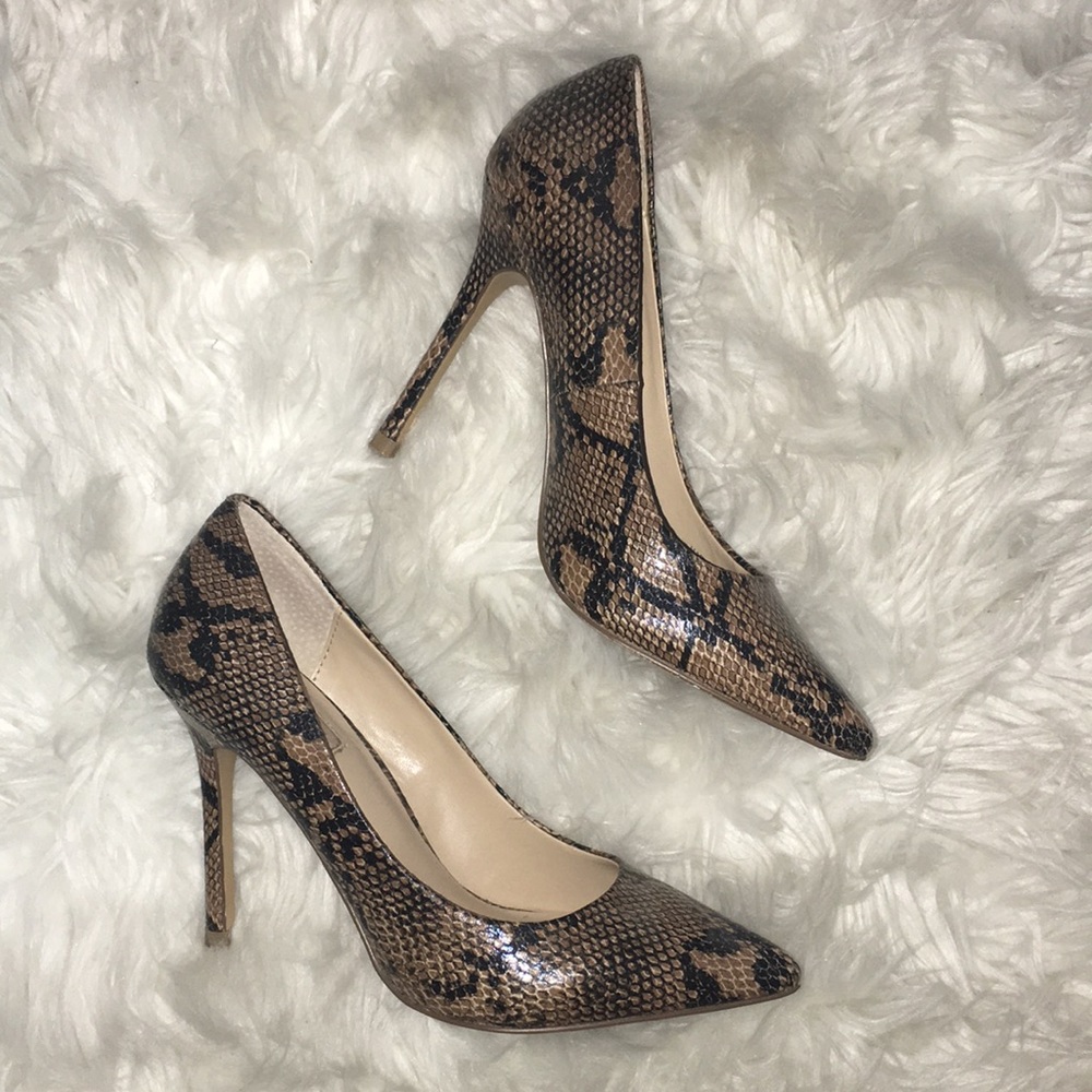 Topshop Snake Print Heels